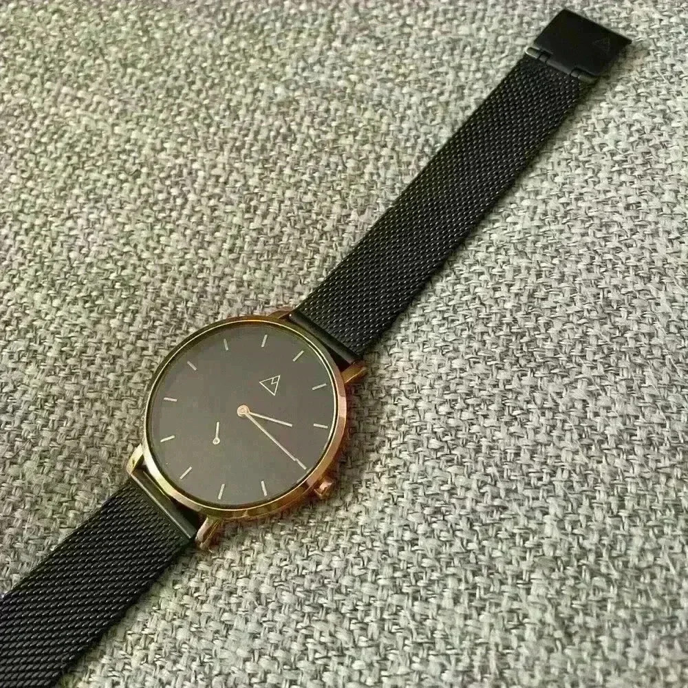 Medium | “The Peak” black & rose  gold stainless steel watch brand new